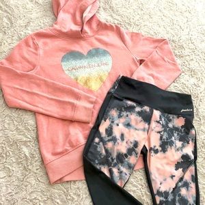 Calvin Klein hoodie and Justice leggings